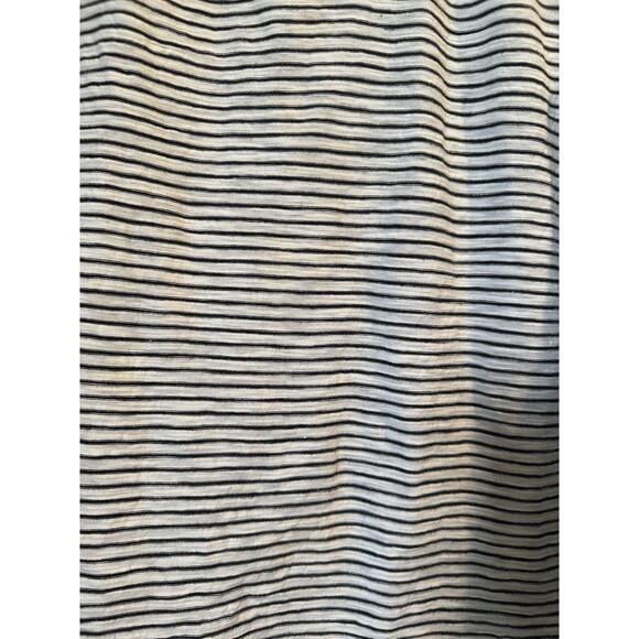 Anthropologie Deletta Babydoll Tunic Size S Striped Chambray Cap Sleeve Top - Picture 10 of 10